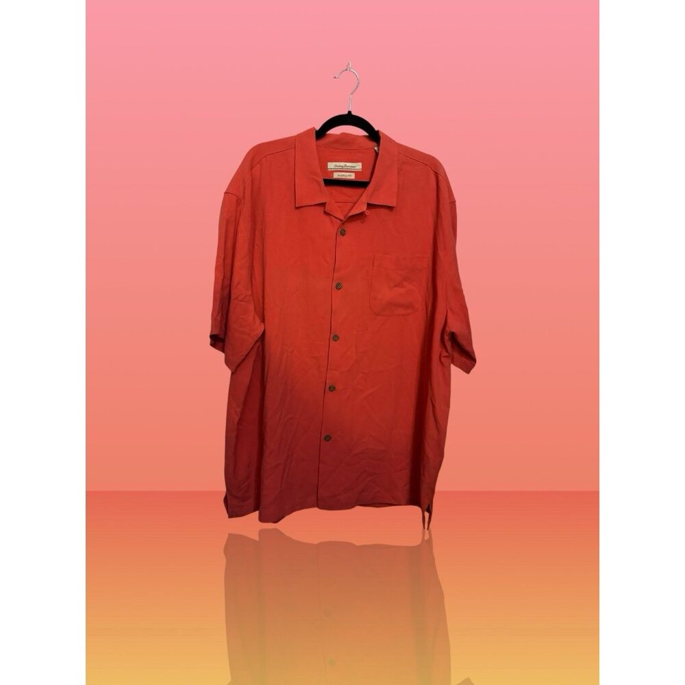 Tommy Bahamas Apricot Color Tropical Feel Shirt In Size XL